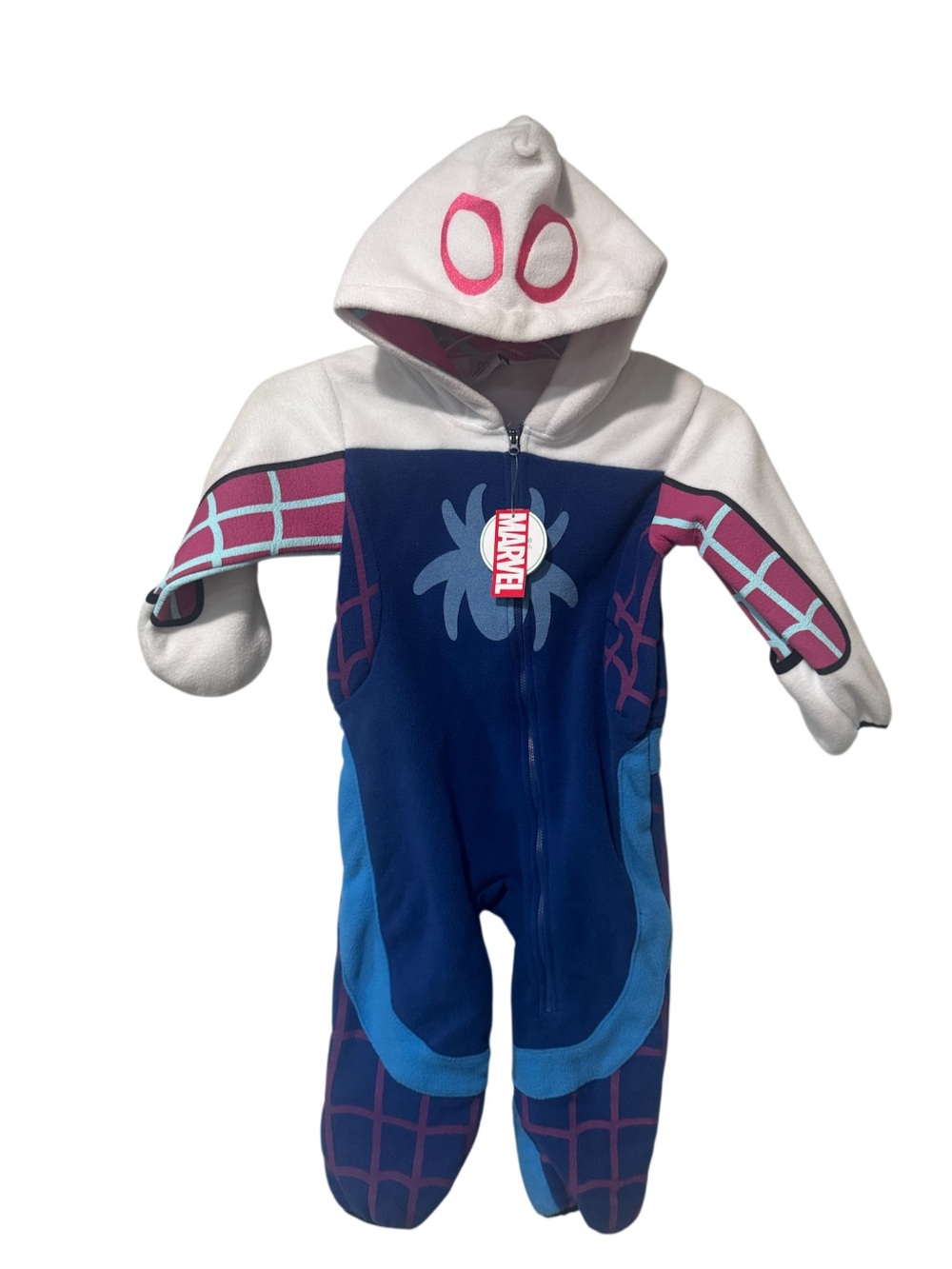 CUDDLE CLUB Marvel Spider-Gwen Ghost Spider Cosplay Hooded fleece Coveralls -2T